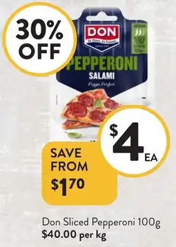 Foodworks Don Sliced Pepperoni offer