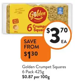 Foodworks Golden Crumpet Squares offer