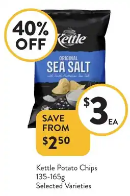 Foodworks Kettle Potato Chips Selected Varieties offer