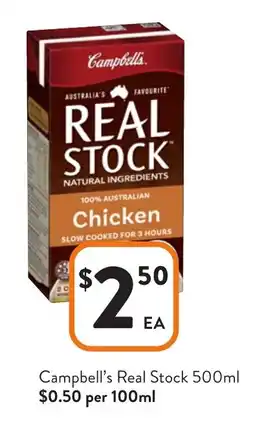 Foodworks Campbell's Real Stock offer