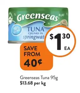 Foodworks Greenseas Tuna offer