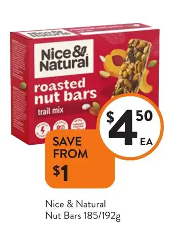 Foodworks Nice & Natural Nut Bars offer