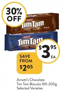 Foodworks Arnott's Chocolate Tim Tam Biscuits Selected Varieties offer