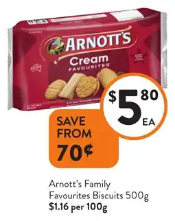 Foodworks Arnott's Family Favourites Biscuits offer
