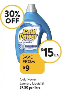 Foodworks Cold Power Laundry Liquid offer