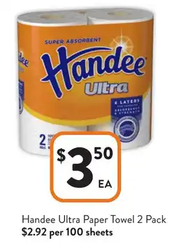 Foodworks Handee Ultra Paper Towel offer