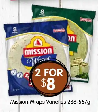 Mission Wraps Varieties