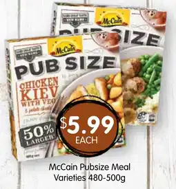 Spudshed McCain Pubsize Meal Varieties offer