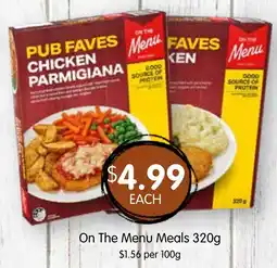 Spudshed On The Menu Meals offer