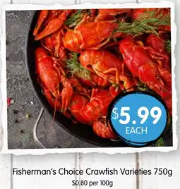 Spudshed Fisherman's Choice Crawfish Varieties offer