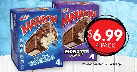 Spudshed Maxibon Varieties offer