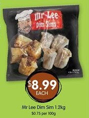 Spudshed Mr Lee Dim Sim offer