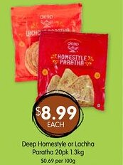 Spudshed Deep Homestyle or Lachha Paratha offer