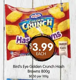 Spudshed Bird's Eye Golden Crunch Hash Browns offer