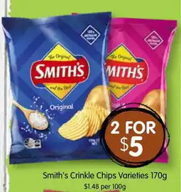 Spudshed Smith's Crinkle Chips Varieties offer