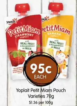 Spudshed Yoplait Petit Miam Pouch Varieties offer