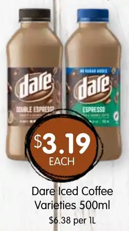 Spudshed Dare Iced Coffee Varieties offer
