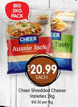 Spudshed Cheer Shredded Cheese Varieties offer