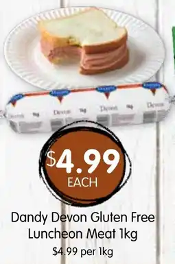 Spudshed Dandy Devon Gluten Free Luncheon Meat offer