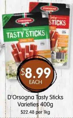 Spudshed D'Orsogna Tasty Sticks Varieties offer
