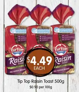 Spudshed Tip Top Raisin Toast offer