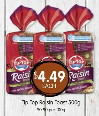 Spudshed Tip Top Raisin Toast offer