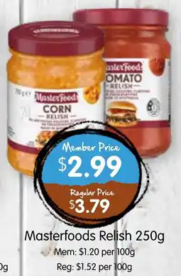 Spudshed Masterfoods Relish offer