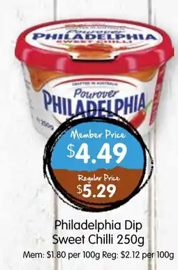 Spudshed Philadelphia Dip Sweet Chilli offer
