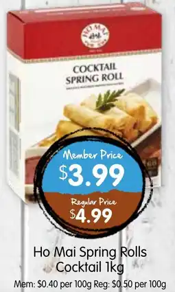 Spudshed Ho Mai Spring Rolls Cocktail offer