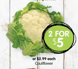 Spudshed Cauliflower offer