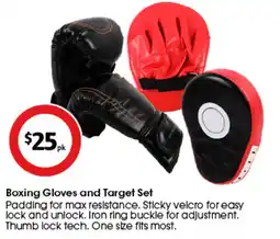 Coles Boxing Gloves and Target Set offer