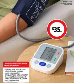 Coles Thomson Scenium Blood Pressure Monitor offer