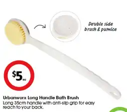Coles Urbanworx Long Handle Bath Brush offer
