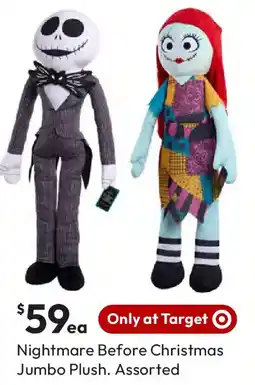 Target Nightmare Before Christmas Jumbo Plush. Assorted offer