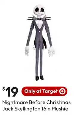 Target Nightmare Before Christmas Jack Skellington 16in Plushie offer