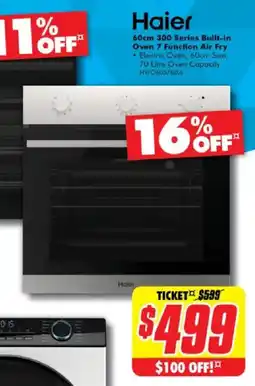 The Good Guys Haier 300 Series Built-in Oven 7 Function Air Fry offer