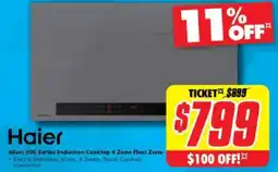 The Good Guys Haier 500 Series Induction Cooktop 4 Zone Flexi Zone offer