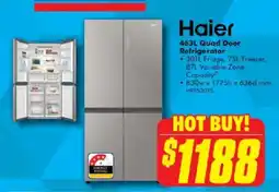 The Good Guys Haier Quad Door Refrigerator offer