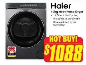 The Good Guys Haier 10kg Heat Pump Dryer offer