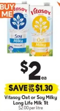 Drakes Vitasoy Oat or Soy Milky Long Life Milk offer