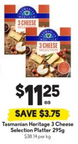 Drakes Tasmanian Heritage 3 Cheese Selection Platter offer