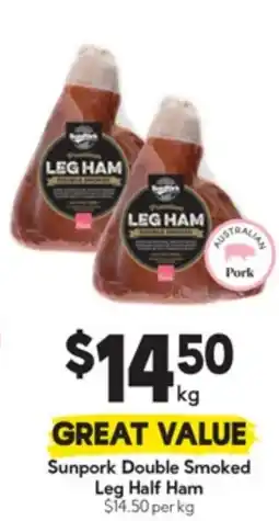 Drakes Sunpork Double Smoked Leg Half Ham offer