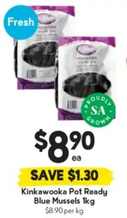 Drakes Kinkawooka Pot Ready Blue Mussels offer