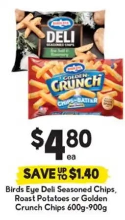 Drakes Birds Eye Deli Seasoned Chips, Roast Potatoes or Golden Crunch Chips offer