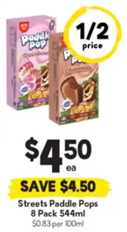 Drakes Streets Paddle Pops offer