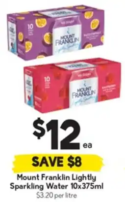 Drakes Mount Franklin Lightly Sparkling Water offer