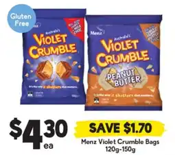 Drakes Menz Violet Crumble Bags offer