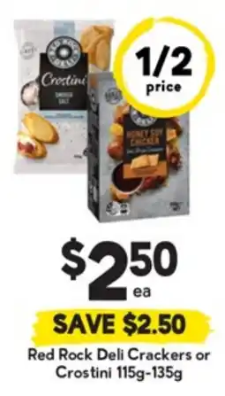 Drakes Red Rock Deli Crackers or Crostini offer