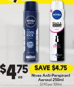 Drakes Nivea Anti-Perspirant Aerosol offer