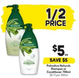 Drakes Palmolive Naturals Shampoo or Conditioner offer